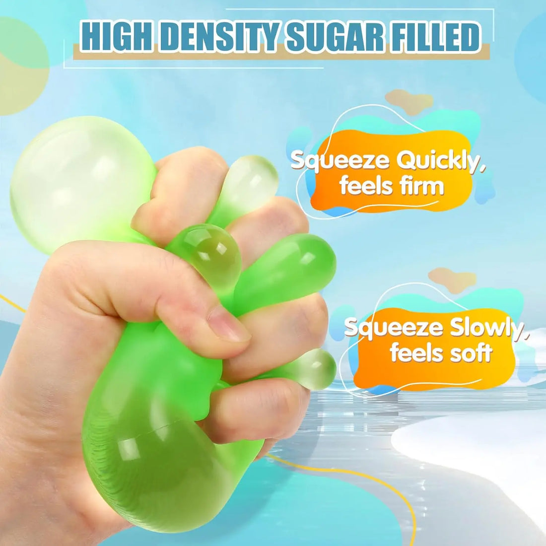 Stress Cube Gel Squishy – Calming Fidget Toy