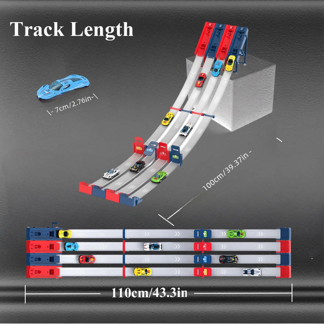 Alloy Racing Track Car – Kids Educational Toy