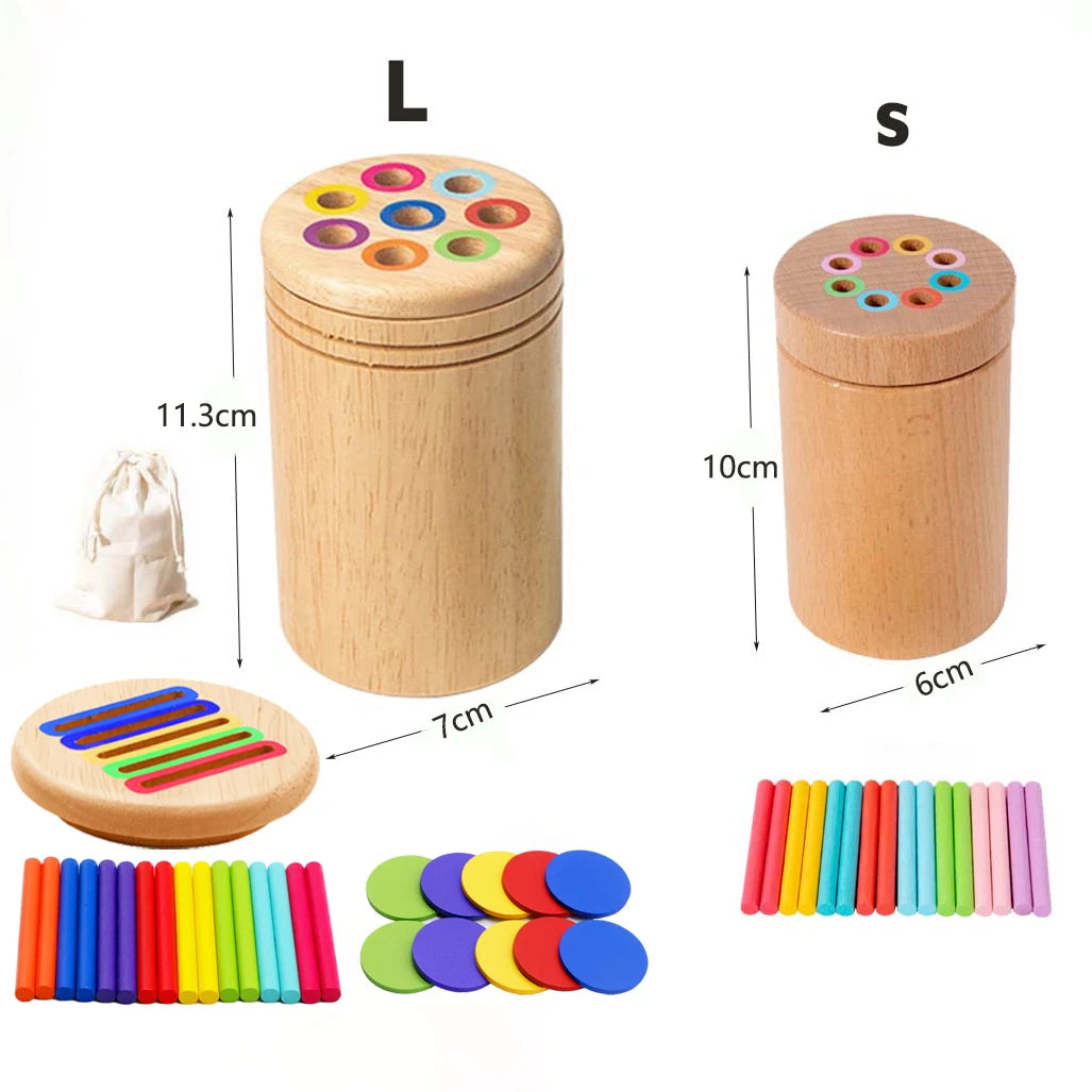 Montessori Wooden Color Sorting – Fine Motor Puzzle