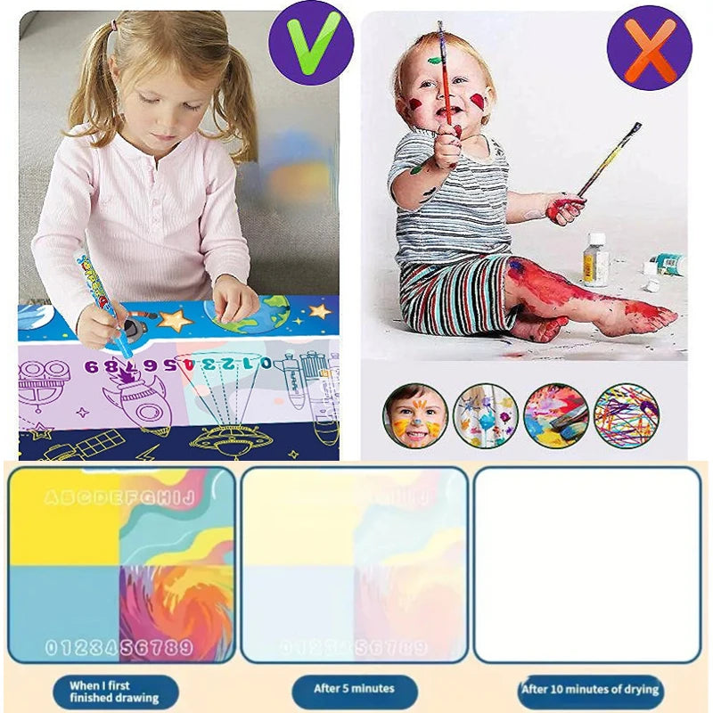 Magic Water Drawing Mat – Reusable Montessori Toy