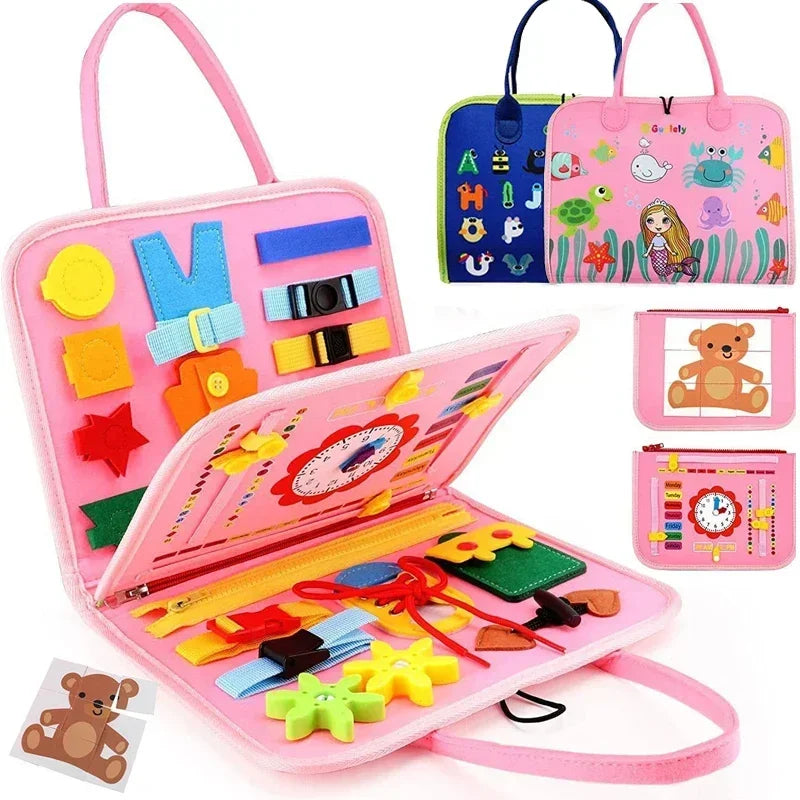 Montessori Felt Quiet Book – Sensory Learning Toy